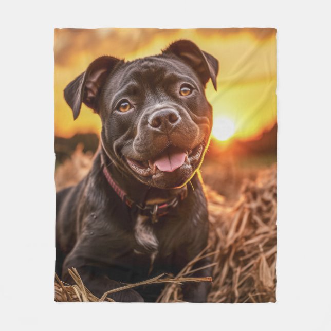 Autumn Staffie Fleecefilt (Framsidan)