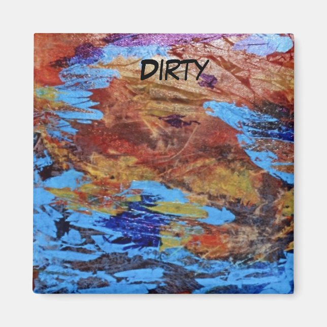 "Autumn Streams" Abstrakt Dishwasher Magnet (Framsidan)