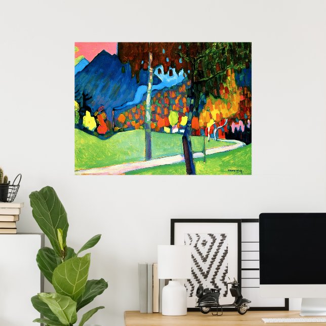 Autumn Study in Oberau by Kandinsky Poster (Hemmakontoret)
