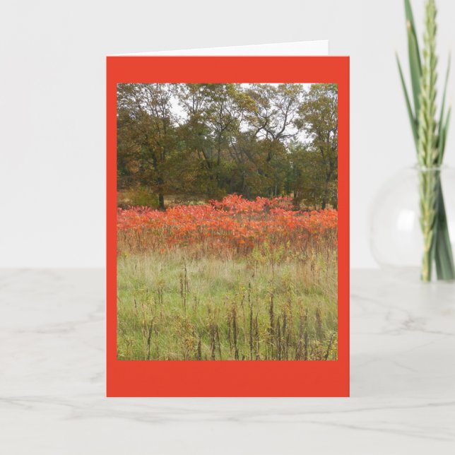 Autumn Sumac Blank Notecard Kort (Framsida)