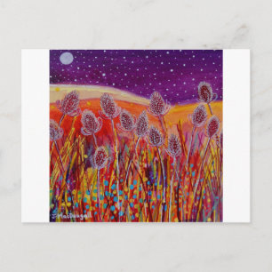 Autumn Teasels Vykort