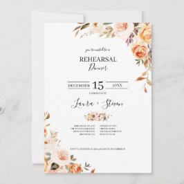 Autumn Terracotta Orange Flowers Rehearsal Dinner