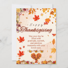 Autumn Thanksgiving Greeting Card Inbjudningar