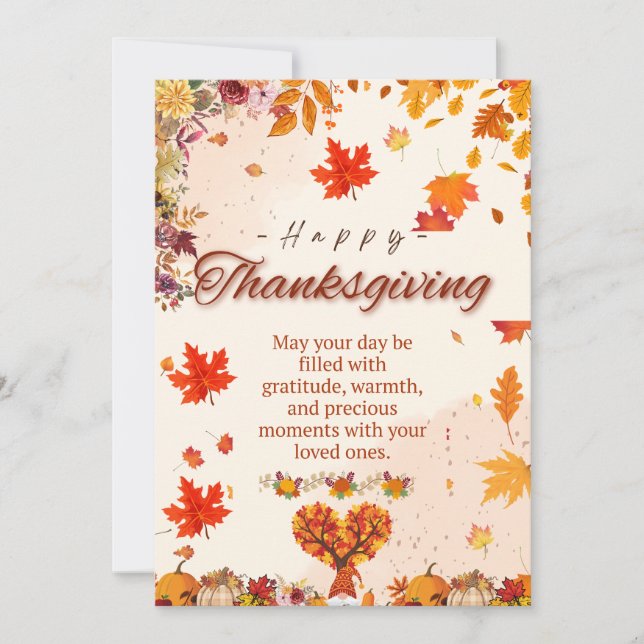 Autumn Thanksgiving Greeting Card Inbjudningar (Framsida)
