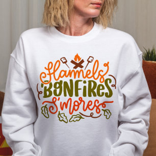 AUTUMN THEMED FLANNELS BONFIRES SMORES T SHIRT