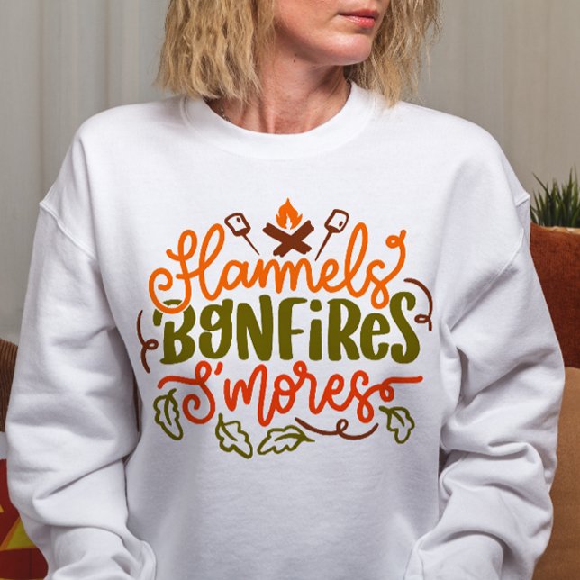 AUTUMN THEMED FLANNELS BONFIRES SMORES T SHIRT (Skapare uppladdad)