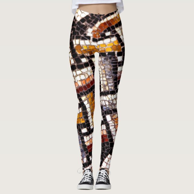 Autumn Toning Roman Mosaic Leggings (Framsida)