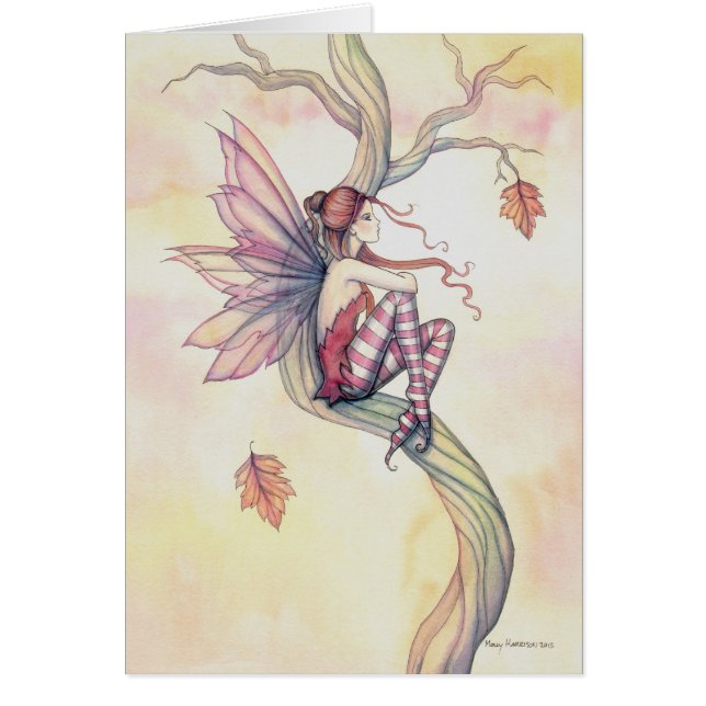 Autumn Träd Fairy Fantasy Art by Molly Harrison Hälsningskort (Framsidan)