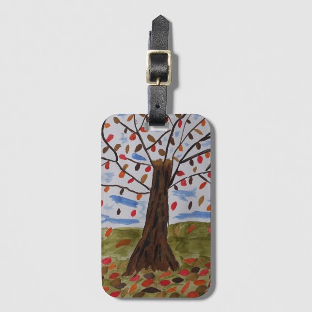 Autumn Träd Luggage Tag Bagagebricka (Framsida vertikal)