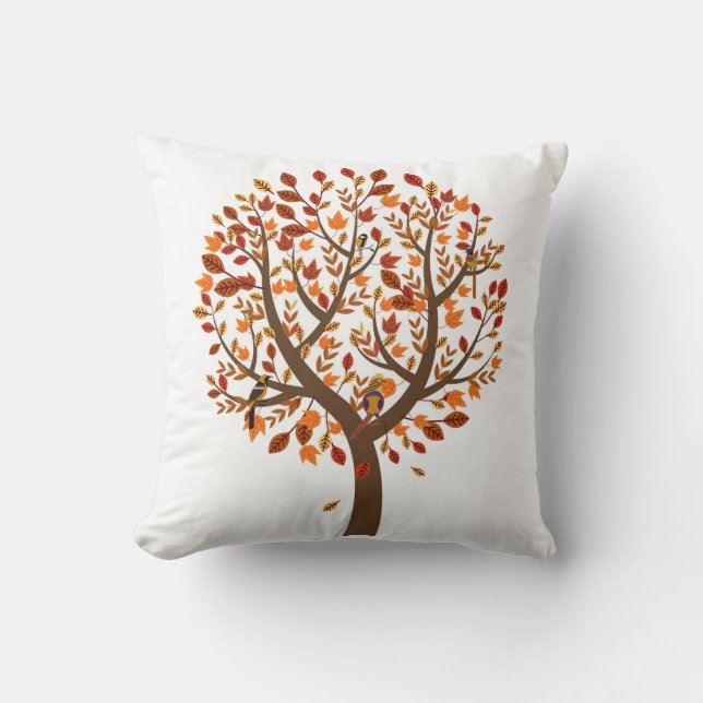 Autumn Träd Pillow Kudde (Framsida)