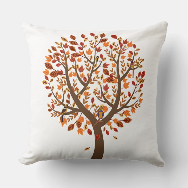 Autumn Träd Pillow Kudde (Framsida)