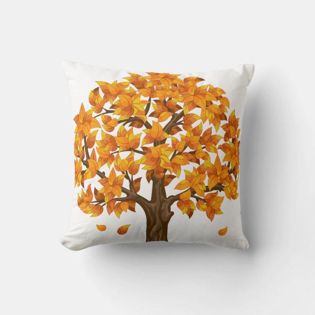 Autumn Träd Pillow Kudde (Framsida)