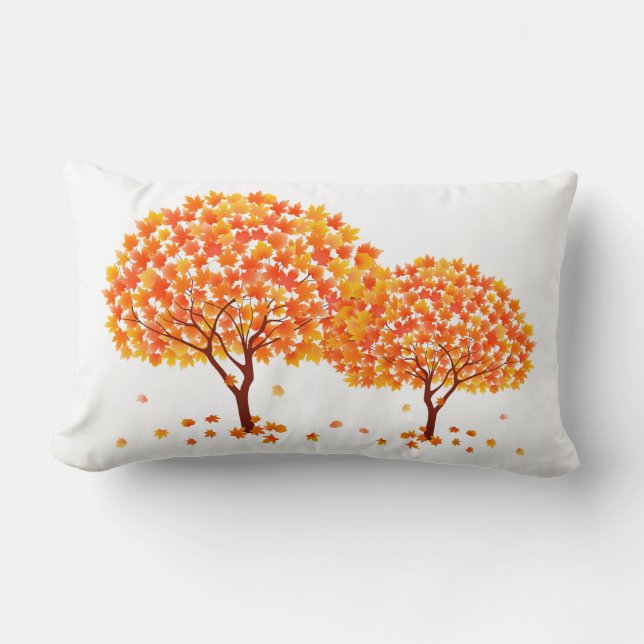 Autumn Träd Pillow Lumbarkudde (Framsida)