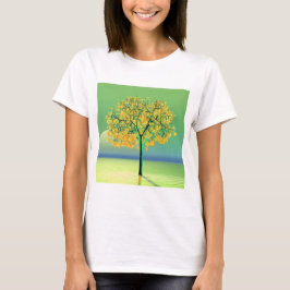 Autumn Träd Sunset T Shirt