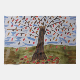 Autumn Träd Tea Towel Kökshandduk