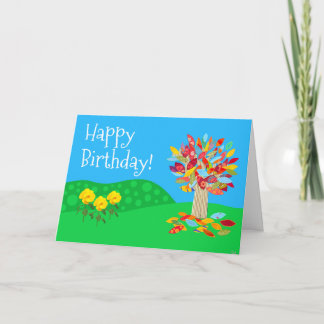 Autumn tree birthday card new by Jo Images Kort