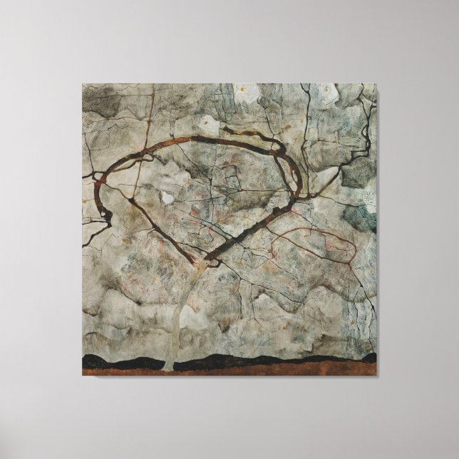 Autumn Tree in Stirred Air Canvastryck (Framsida)