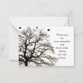 Autumn Tree Thank You Card Anteckningskort