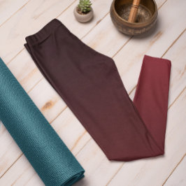 Autumn Trend Färg Crimson Red Ombre Leggings