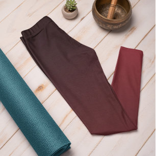 Autumn Trend Färg Crimson Red Ombre Leggings
