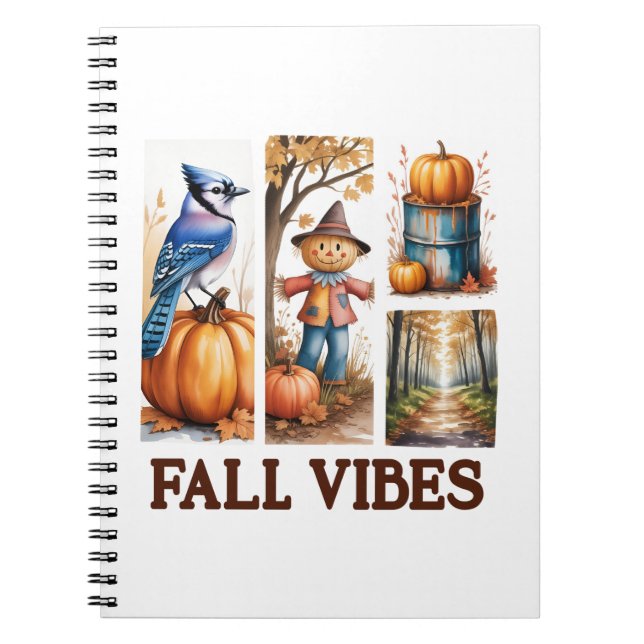 Autumn Vibes Fall Vibes Anteckningsbok (Framsidan)
