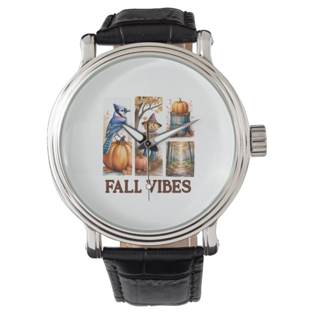 Autumn Vibes Fall Vibes Armbandsur (Framsida)
