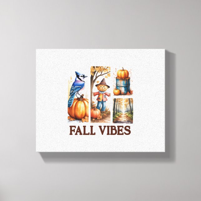 Autumn Vibes Fall Vibes Canvastryck (Framsida)