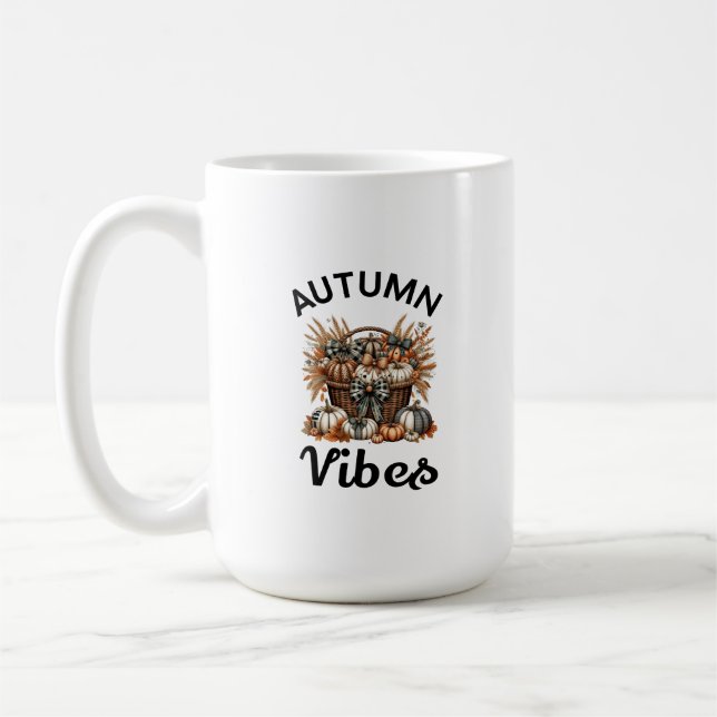 Autumn vibes pumpkin basket kaffemugg (Vänster)