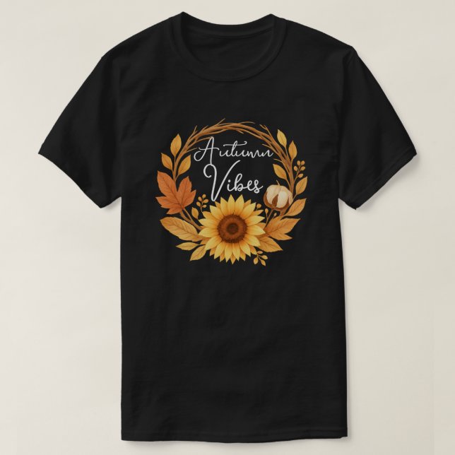 Autumn Vibes Sunblomma T Shirt (Design framsida)