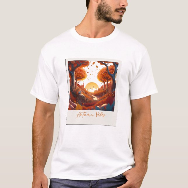Autumn Vibes Surrealism T Shirt (Framsida)