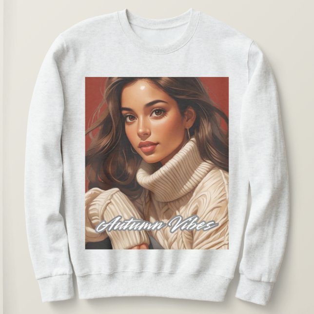 Autumn Vibes Sweatshirt T Shirt (Design framsida)