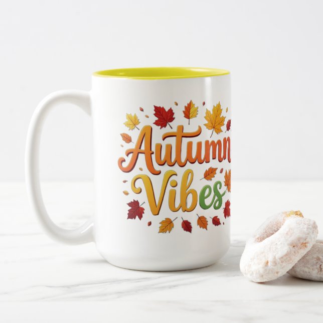 Autumn Vibes Två-Tonad Mugg (Med munk)