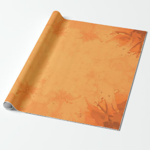 Autumn Victorian Brown Orange Mönster Presentpapper