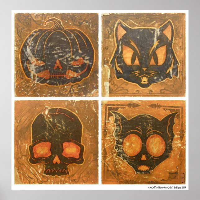 Autumn Vintage Halloween Poster (Framsidan)