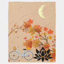 Autumn Walk with Moon and Lotus Flower