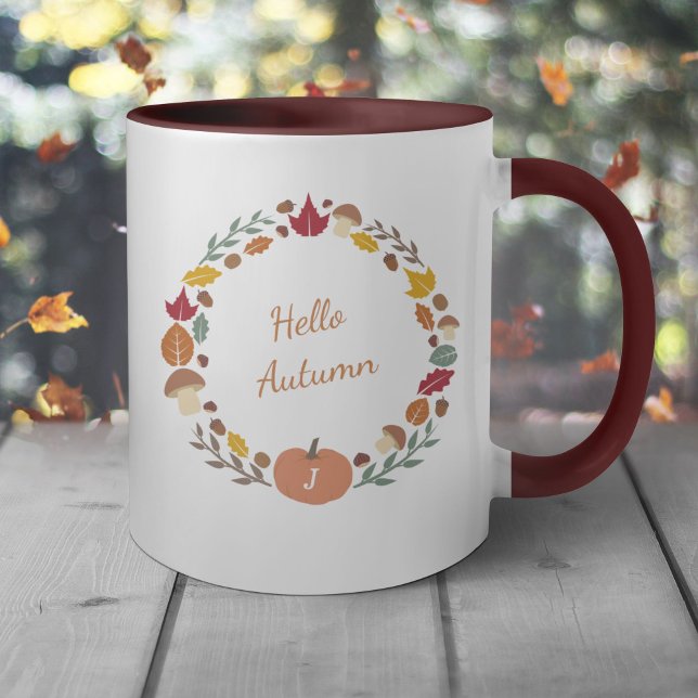 Autumn Wandemonogram Mugg (Autumn Wreath Monogram Mug)