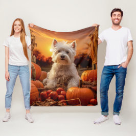 Autumn Westie Fleecefilt