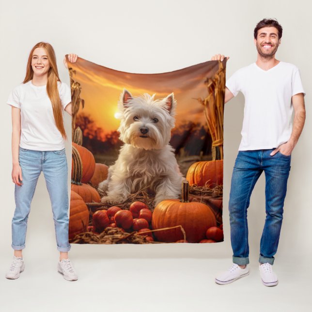 Autumn Westie Fleecefilt (På plats)