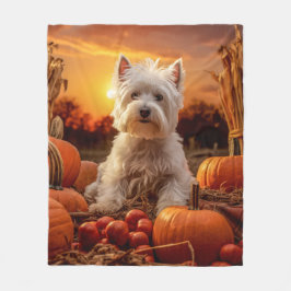 Autumn Westie Fleecefilt