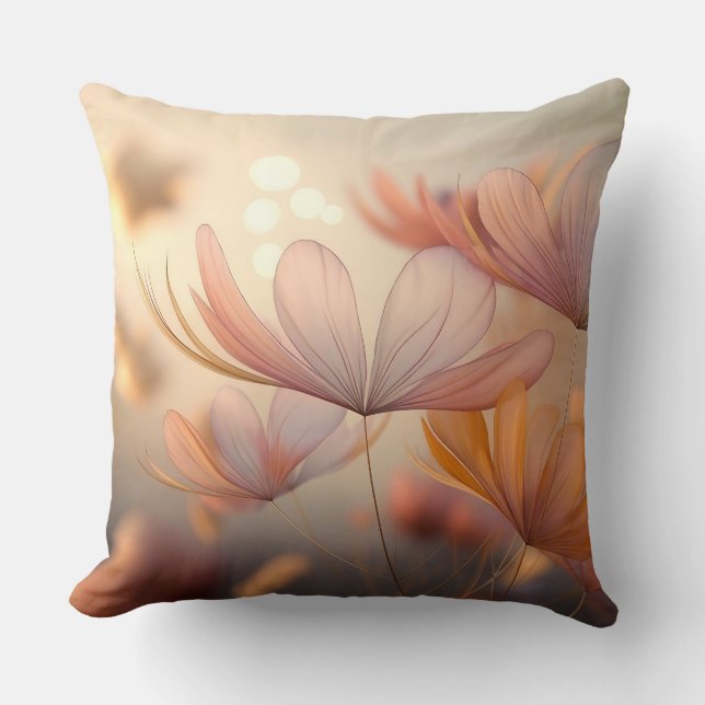 "Autumn Whisper: A Macro Symphony of Petals" Kudde (Framsida)