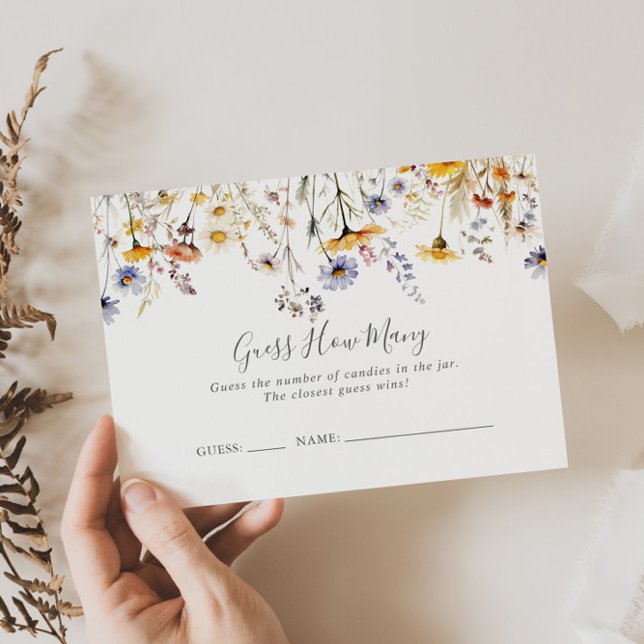 Autumn Wildblomma gissar hur många spelkort Visitkort (Skapare uppladdad)