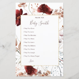 Autumn WildblommPrayers for Baby Sign