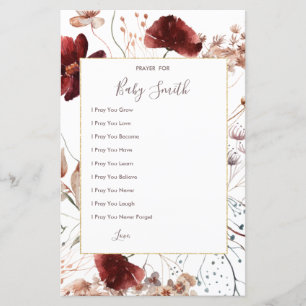 Autumn WildblommPrayers for Baby Sign