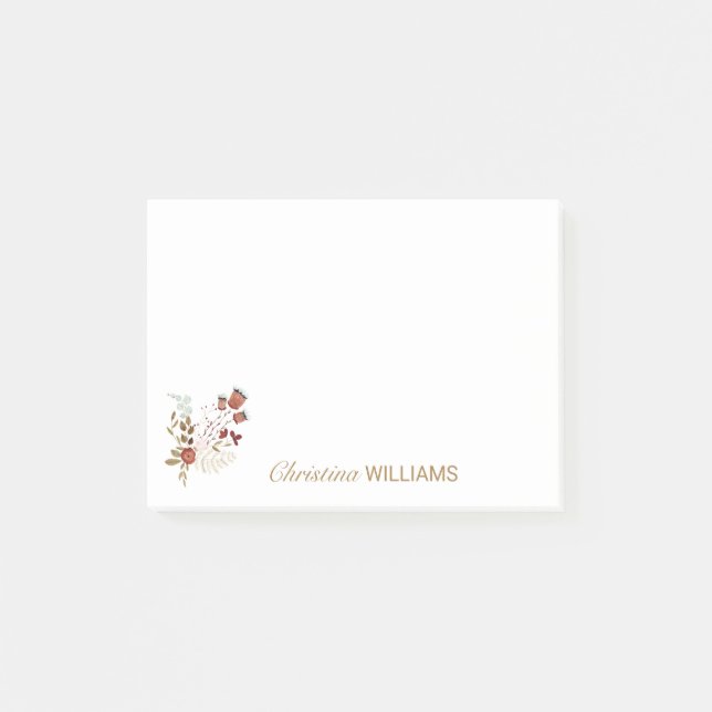 Autumn Wildflower Bouquet  Post-it Block (Framsida)