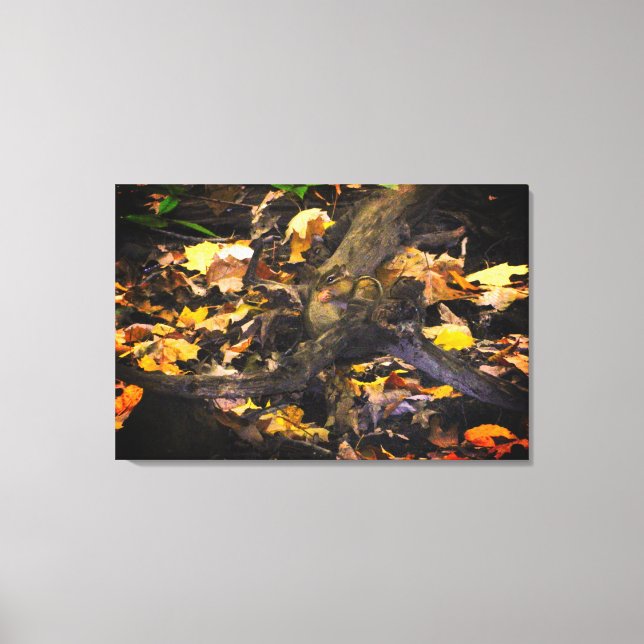 Autumn Wildlife Porträtt Canvastryck (Framsida)