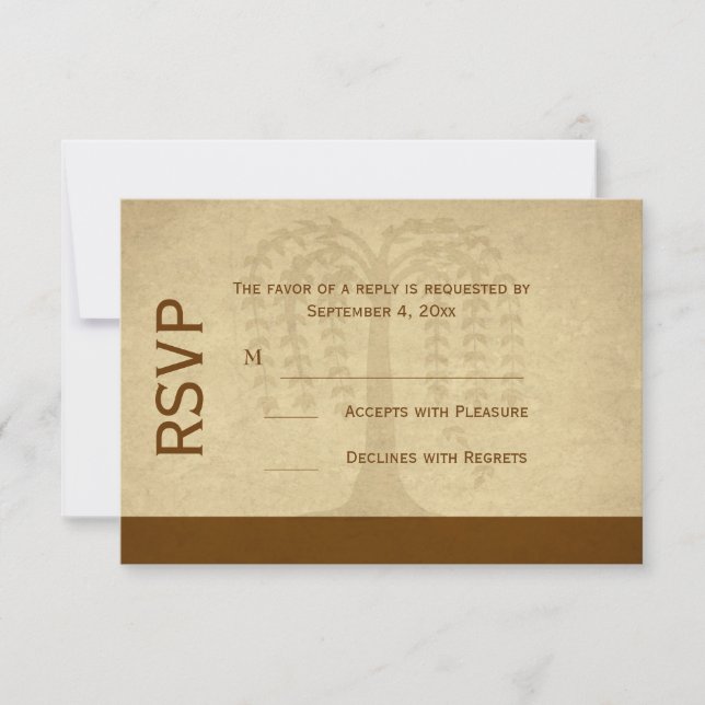 Autumn Willow Träd OSA Kort (Framsida)