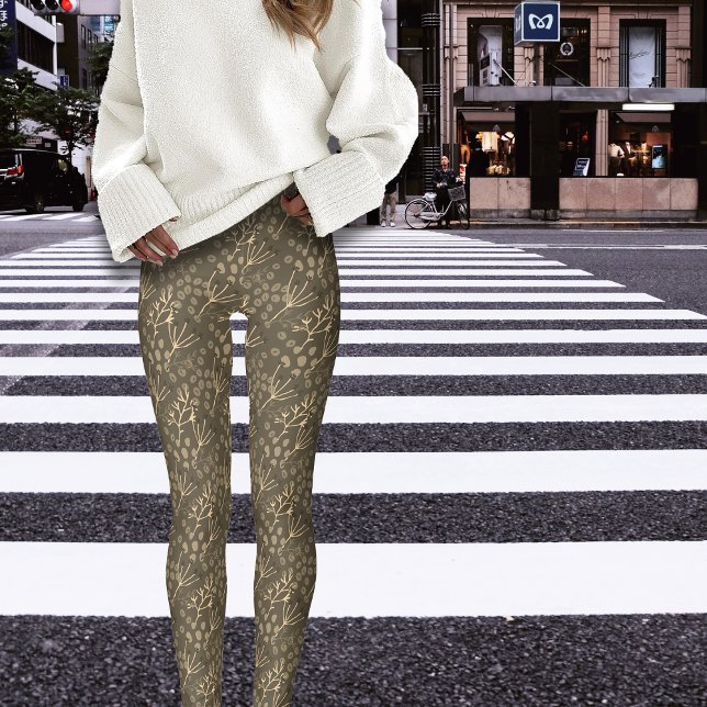 Autumn Winter Botanicals Twigs Leggings (Skapare uppladdad)