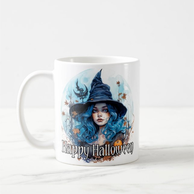 Autumn Witch | HAPPY HALLOWEEN Kaffemugg (Vänster)