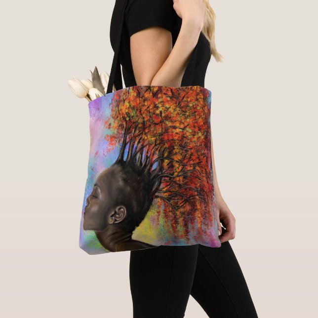 Autumn Woma Tote Bag Tygkasse (Närbild)