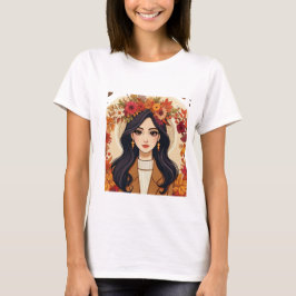 Autumn Woman Fashion Illustration T Shirt
